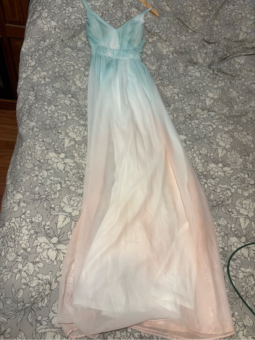 Venus size 4 Ombre Maxi Dress in Aqua & Blush